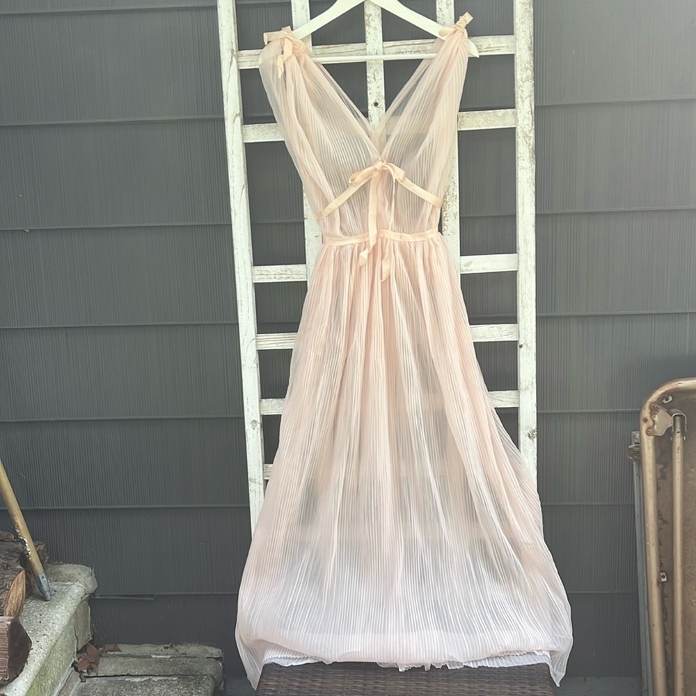 Vintage early 1980s Sheer Baby Pink Nightgown